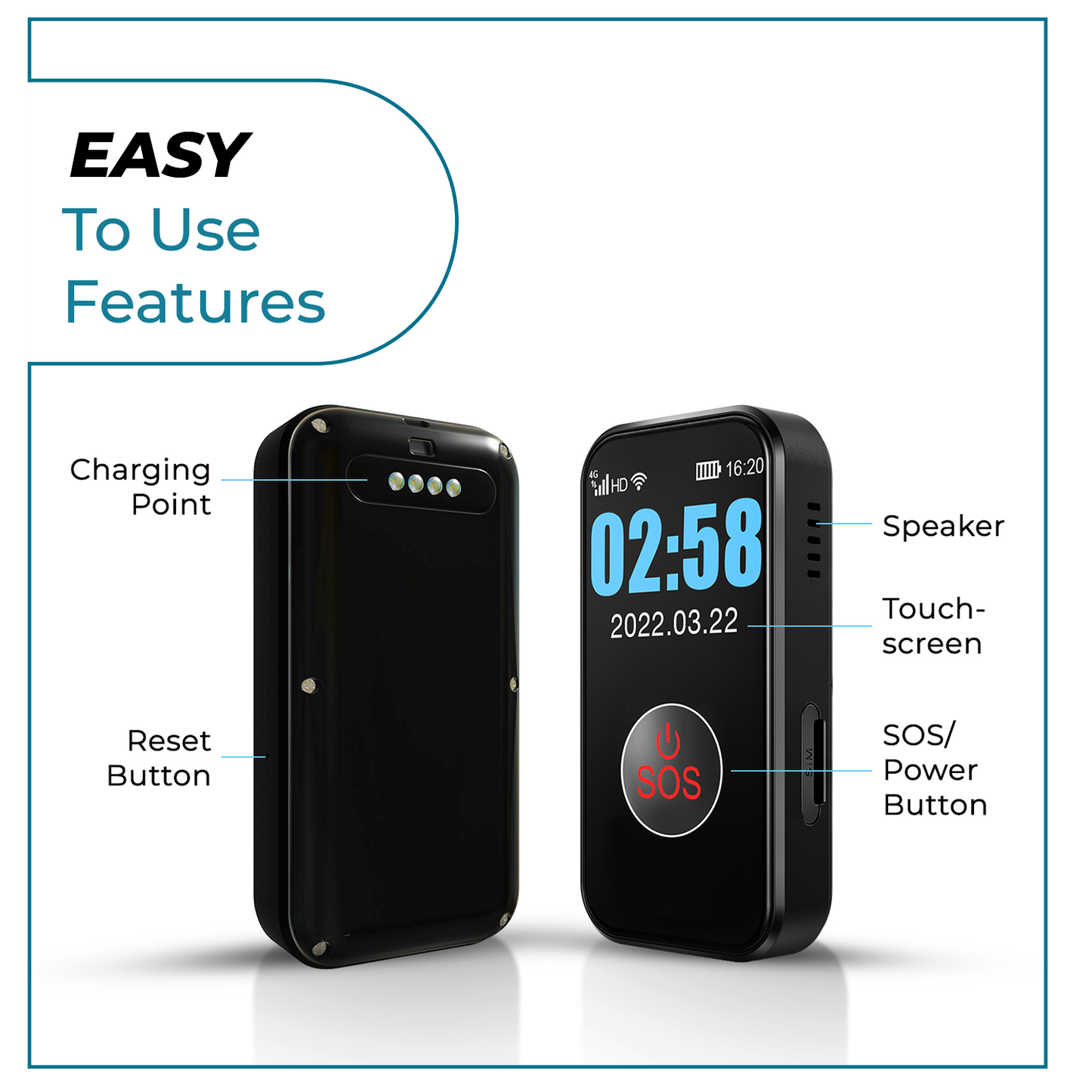 SecuLife Wearable Life Alert Medical Pendant