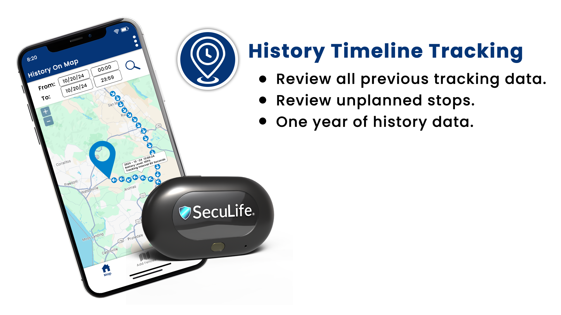 S11 Asset Tracker History Timeline Tracking