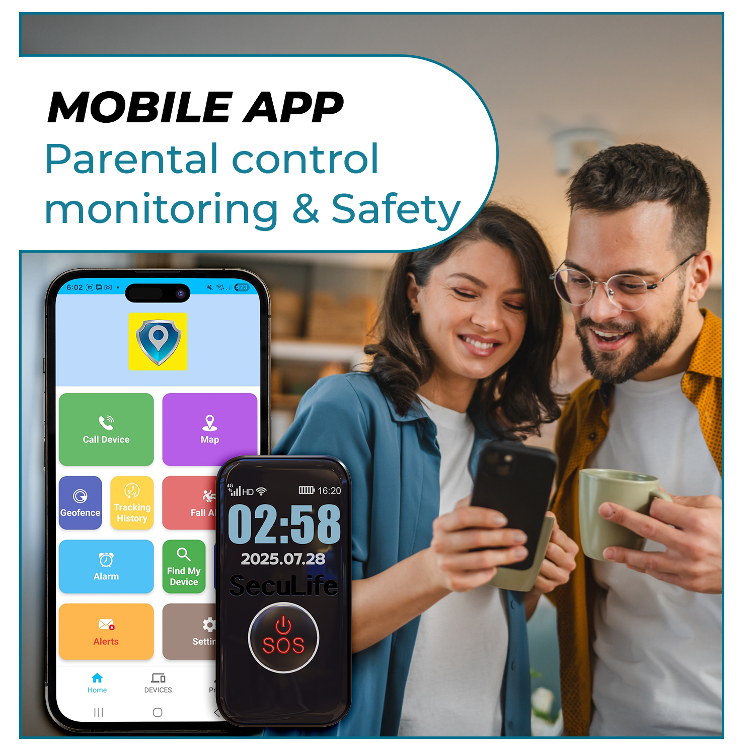 kids s8 pendant family and caregiver secupro mobile app