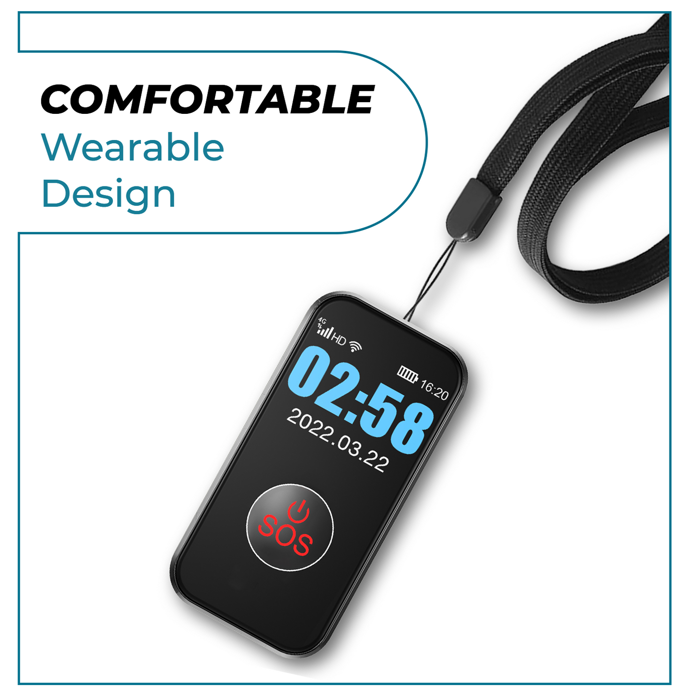 SecuLife Wearable Life Alert Medical Pendant