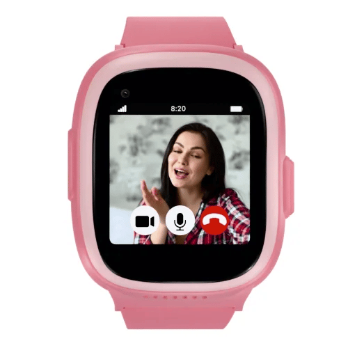 Kids GPS smartwatch showing live video calling screen with two-way
communication and parental control safety features