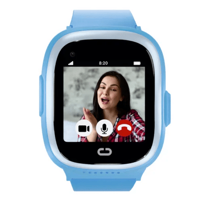Kids GPS smartwatch showing live video calling screen with two-way
communication and parental control safety features