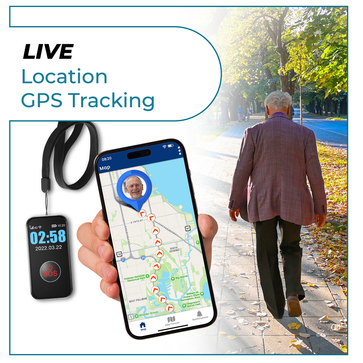 SecuLife Wearable Life Alert Medical Pendant