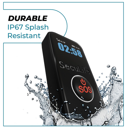 Affordable and durable IP67 rated senior medical alert pendant with splash-resistant
design, automatic fall detection, SOS button, and budget friendly pricing
