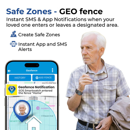 Best GPS smartwatch for seniors with geofencing safe zone notifications, real time
tracking, emergency alerts, and easy to use caregiver mobile app