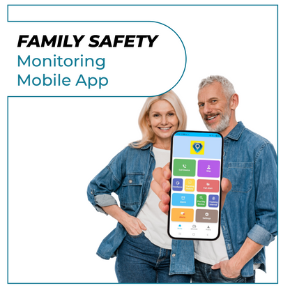 Family-friendly SecuLife senior safety mobile app with fall detection, SOS button,
real-time alerts, and emergency notifications for elderly loved ones