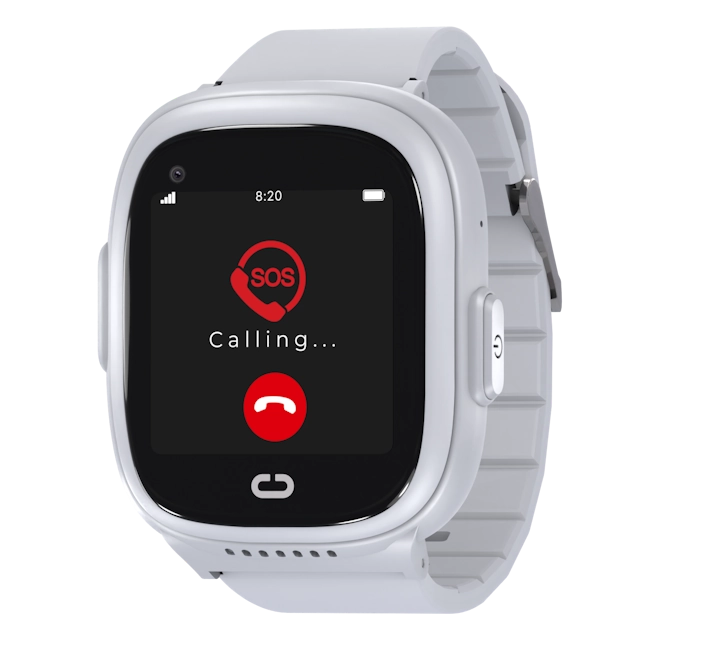 Kids GPS smartwatch showing live video calling screen with two-way
communication and parental control safety features