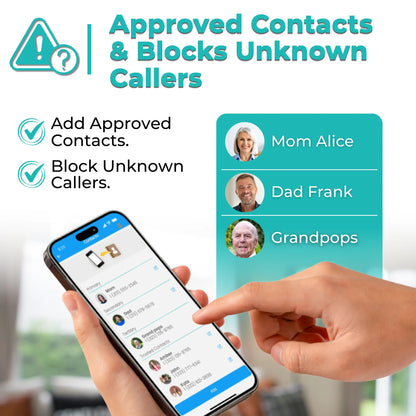 Kids smartwatch with parental controls allowing approved contacts only and
blocking unknown callers for safe communication.