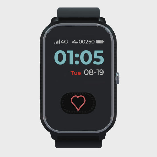 Best senior fall detection smartwatch with GPS tracking, SOS emergency button, two way voice calling, caregiver mobile app monitoring elderly parents living alone.