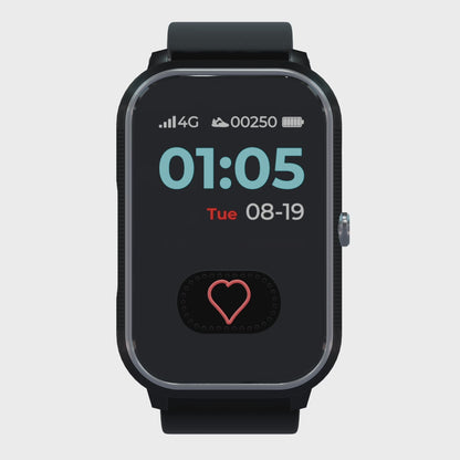 Best senior fall detection smartwatch with GPS tracking, SOS emergency button, two way voice calling, caregiver mobile app monitoring elderly parents living alone.