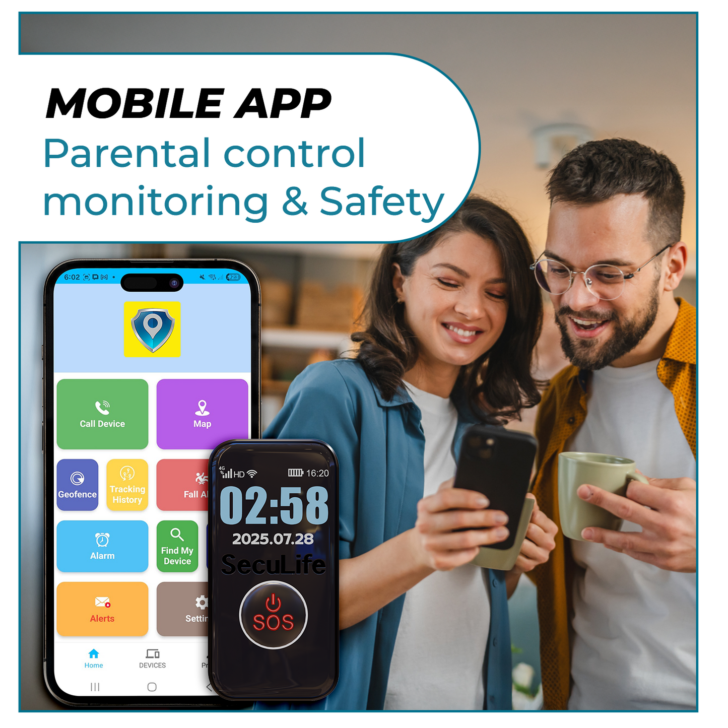 kids s8 pendant family and caregiver secupro mobile app