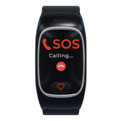 SOS button smartwatch for elderly with emergency calling feature, real-time GPS
tracking, and instant alerts for safety and communication.