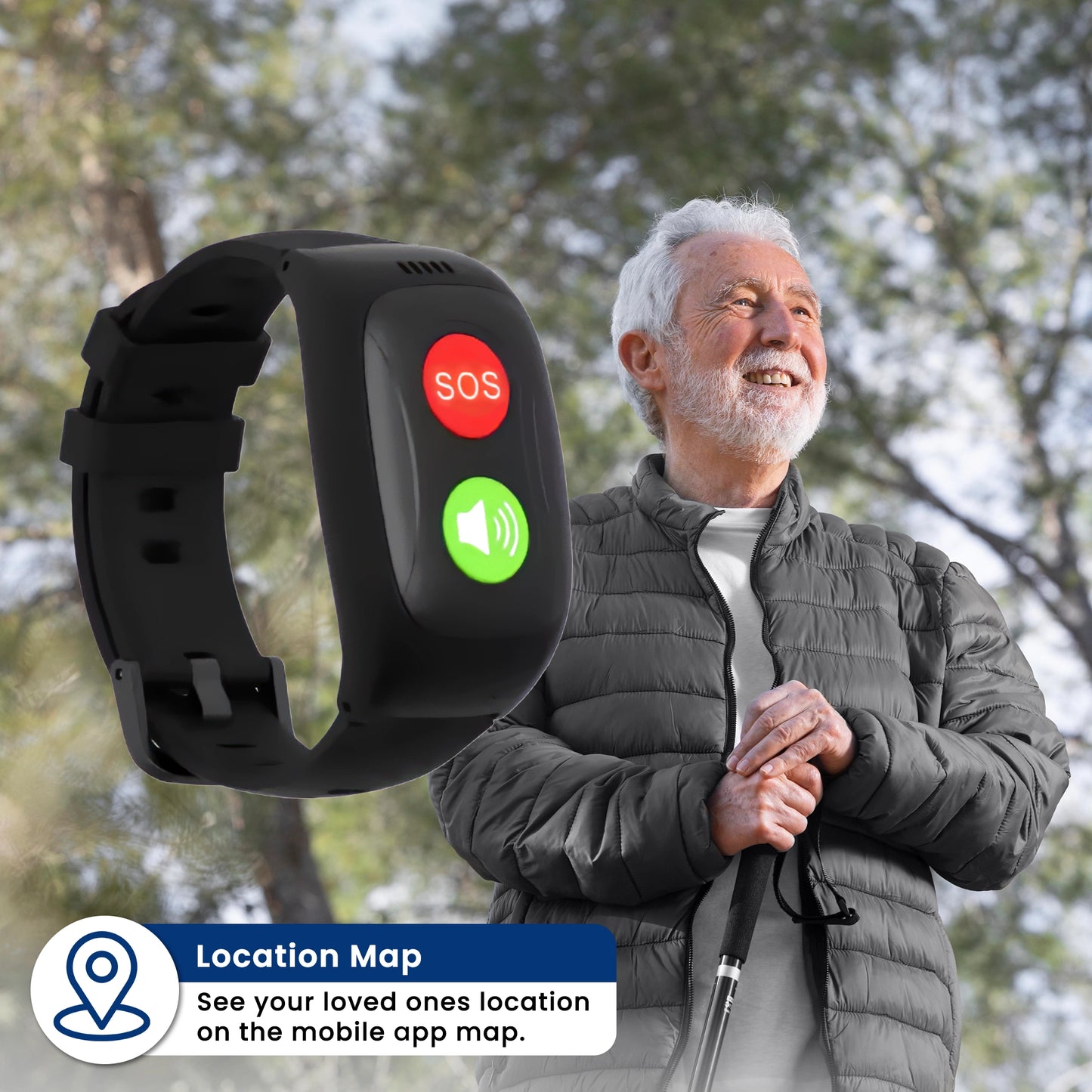 SOS Wristband Personal Emergency Response System For Seniors