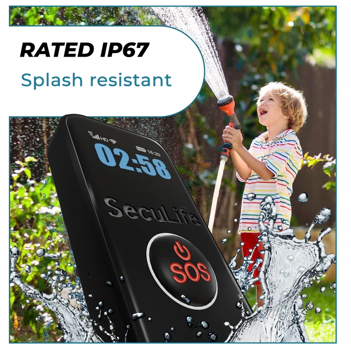 IP67 waterproof kids GPS tracker built for durable splash and dust proof protection
with real-time safety monitoring